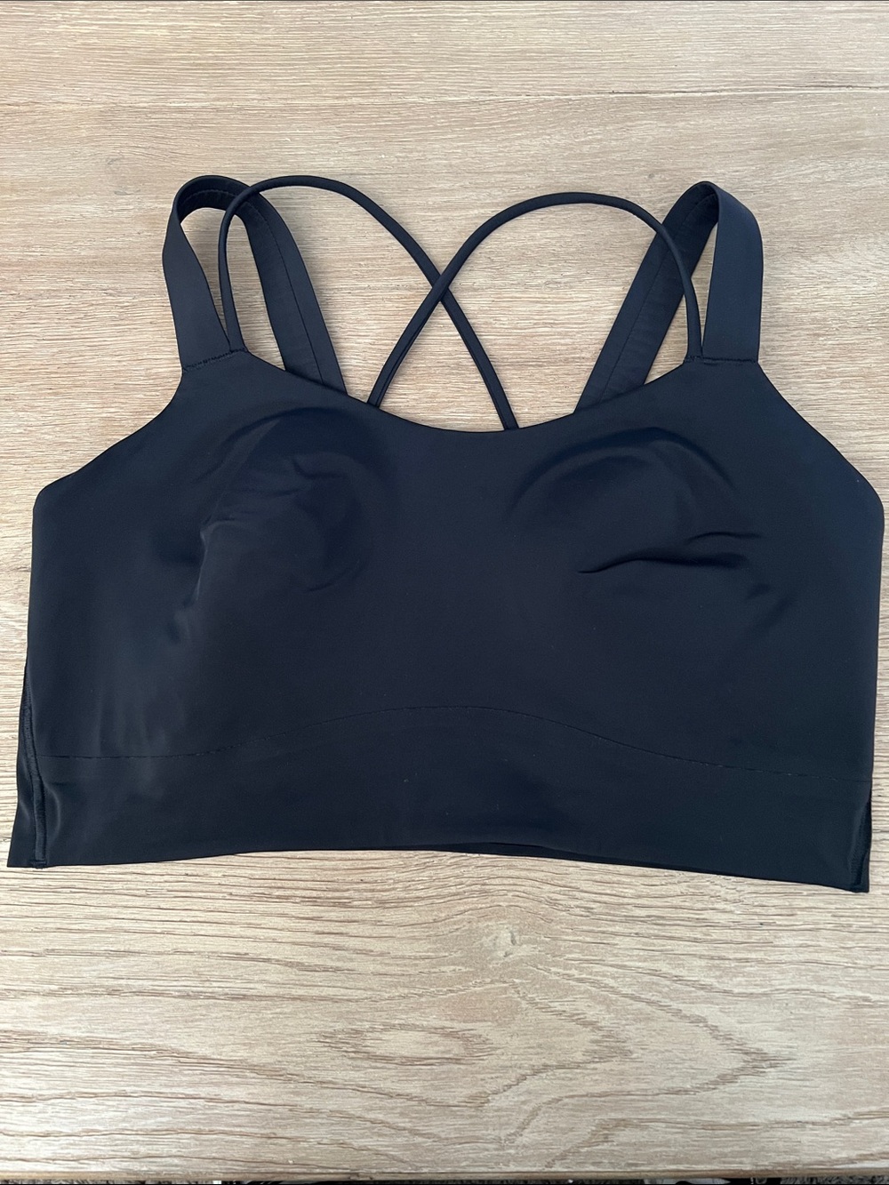 Lululemon Like A Cloud Woman’s Black Strappy Sports Bra